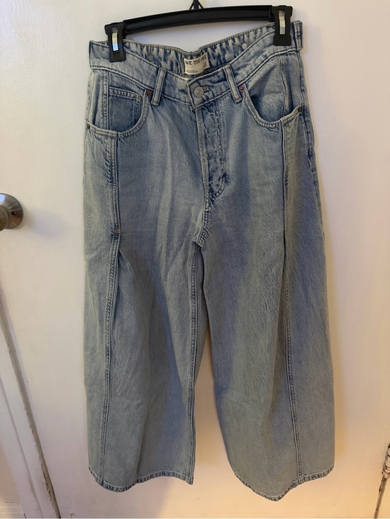 We The Free Denim - We The Free Light Blue Folklore Cropped Wide-Leg Jeans